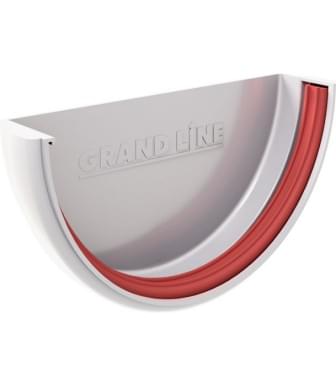 Заглушка желоба ПВХ Grand Line КЛАССИКА Белая