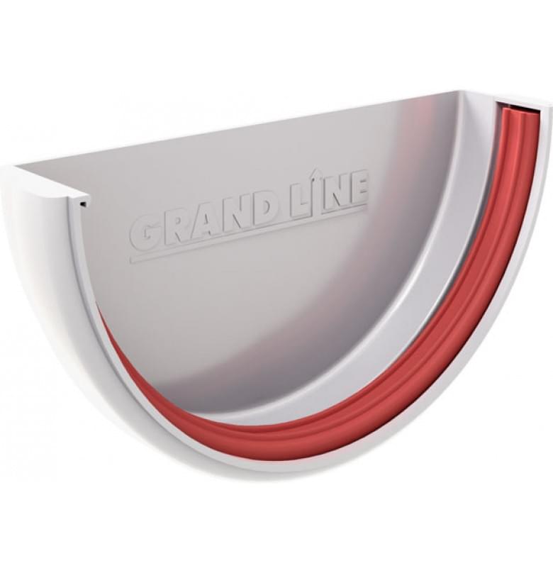 Заглушка желоба ПВХ Grand Line КЛАССИКА Белая