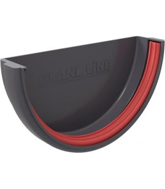 Заглушка желоба ПВХ Grand Line КЛАССИКА Графит